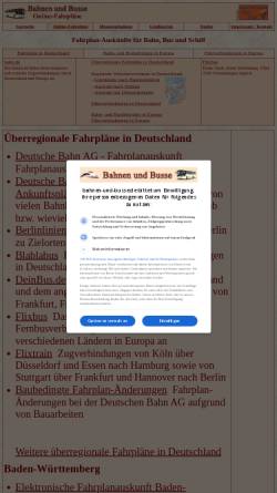 Vorschau der mobilen Webseite fahrplan.bahnen-und-busse.de, Bahnen und Busse