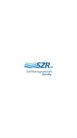 Vorschau der mobilen Webseite www.szr.ch, SZR Züri-Rhy Schifffahrtsgesellschaft AG