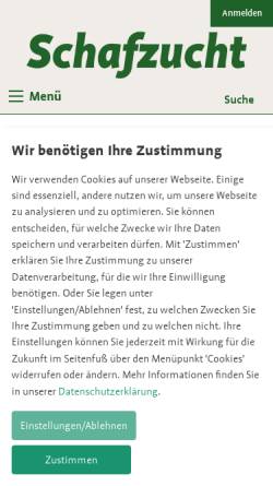 Vorschau der mobilen Webseite www.schafzucht-online.de, Deutsche Schafzucht