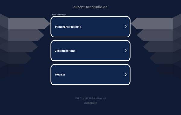 Vorschau von www.akzent-tonstudio.de, Akzent Tonstudio GmbH