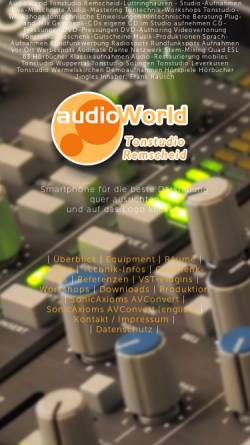 Vorschau der mobilen Webseite www.audioworld.de, AudioWorld Tonstudio