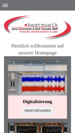 Vorschau der mobilen Webseite bestmusik.de, bestmusik
