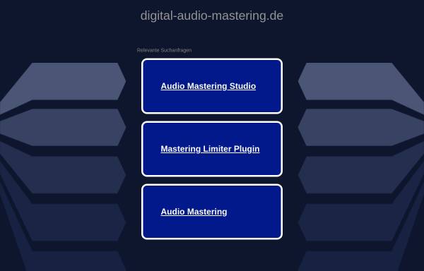 Digital Audio Mastering