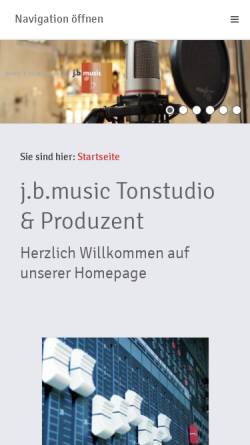 Vorschau der mobilen Webseite www.jb-music.de, J.B. Music