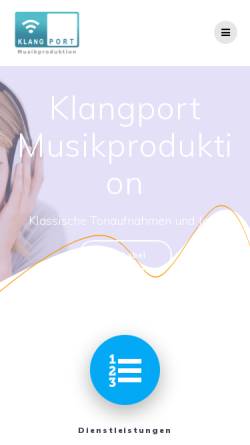 Vorschau der mobilen Webseite klangport.de, Klangport