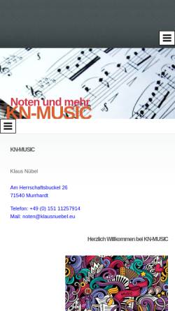 Vorschau der mobilen Webseite www.kn-music.de, kn-music