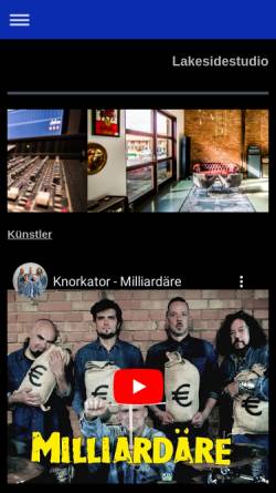 Vorschau der mobilen Webseite lakesidestudio.de, Lakesidestudio Tonstudio & Musikproduktion