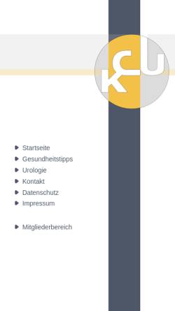 Vorschau der mobilen Webseite www.k-z-u.de, Kompetenz-Centrum-Urologie e.V.