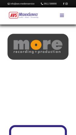 Vorschau der mobilen Webseite www.more-recording.de, more - recording + production