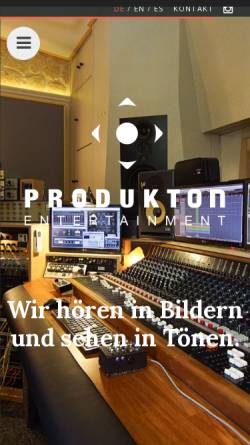 Vorschau der mobilen Webseite www.produkton.de, Produkton Entertainment