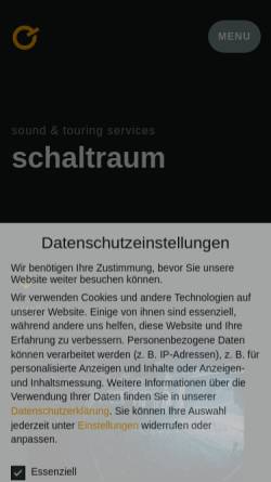 Vorschau der mobilen Webseite www.schaltraum.com, Schaltraum Tonstudio