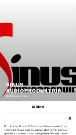 Vorschau der mobilen Webseite www.sinusaudio.de, Sinus Audioproduktion