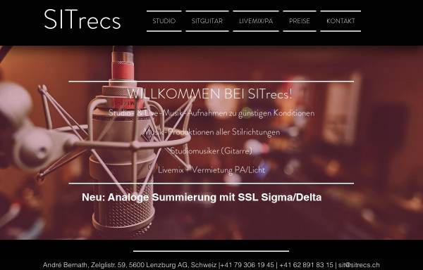 Vorschau von www.sitrecs.ch, SITrecs