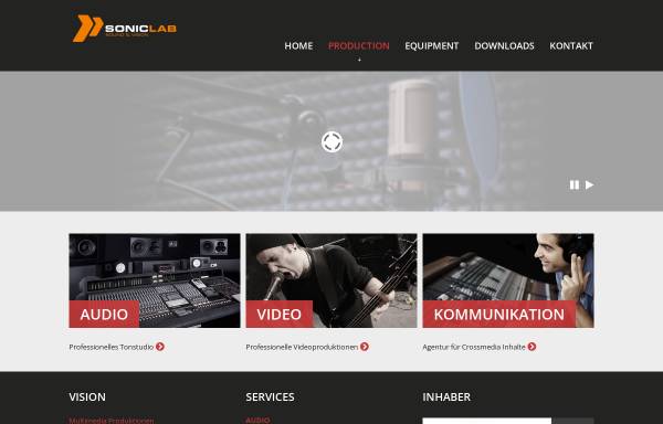 Vorschau von www.soniclab.ch, SONIC LAB sound+vision GmbH