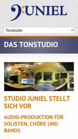 Vorschau der mobilen Webseite juniel.de, Studio Juniel - Audioproduktionen