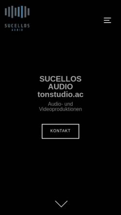 Vorschau der mobilen Webseite www.sucellos-audio.com, Sucellos Audio Musikproduktionen