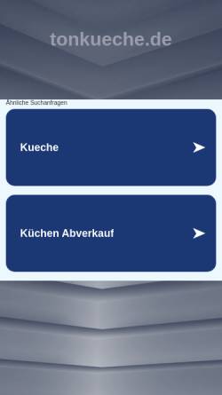 Vorschau der mobilen Webseite www.tonkueche.de, Tonküche Tontechnik und Studio