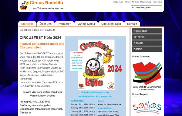 Vorschau von www.radelito.de, Circus Radelito