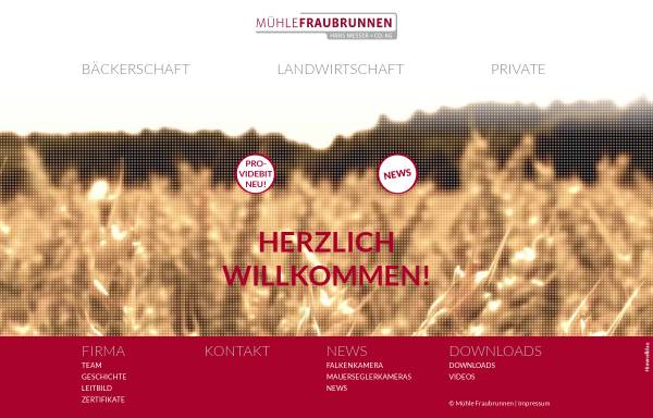 Vorschau von www.muehle-fraubrunnen.ch, Mühle Fraubrunnen Hans Messer + Co. AG