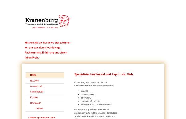 Vorschau von www.kranenburg.com, Kranenburg Viehhandel GmbH