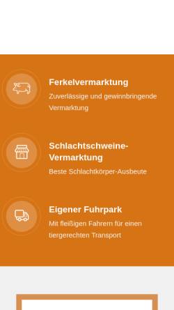 Vorschau der mobilen Webseite www.ferkelzentrale.de, Viehhandlung Heinrich Hillmann GmbH