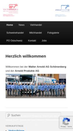 Vorschau der mobilen Webseite walterarnold.ch, Walter Arnold