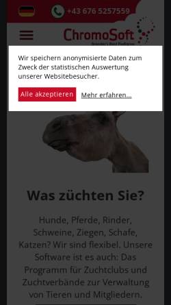 Vorschau der mobilen Webseite www.chromosoft.com, Chromosoft.com, Norbert Hintersteininger