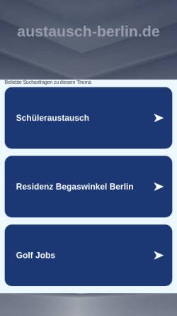 Vorschau der mobilen Webseite www.austausch-berlin.de, Berliner Austauschschüler e.V.