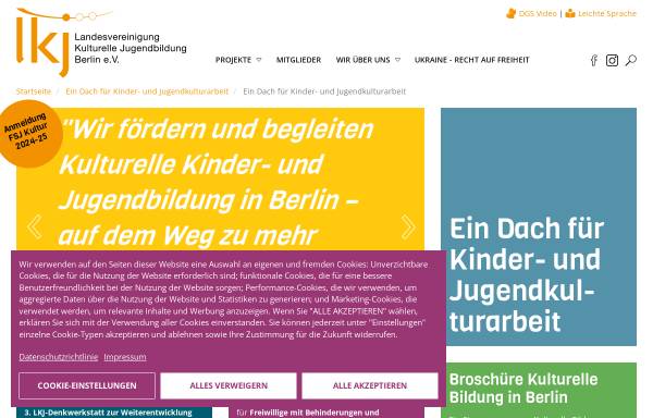 Vorschau von www.lkj-berlin.de, Landesvereinigung Kulturelle Jugendbildung Berlin e.V.