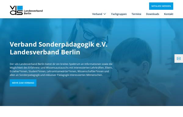 Vorschau von vds-in-berlin.de, Fachverband für Sonderpädagogik - Landesverband Berlin