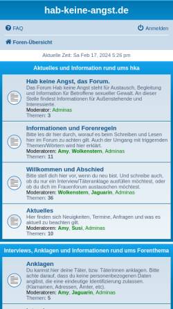 Vorschau der mobilen Webseite www.hab-keine-angst.de, Hab keine Angst e.V.