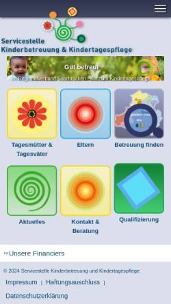 Vorschau der mobilen Webseite www.kinderbetreuungsboerse-saarbruecken.de, Kinderbetreuungsbörse