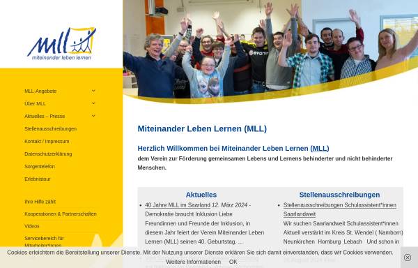 Vorschau von www.mll-saar.de, MLL Miteinander Leben Lernen e.V.