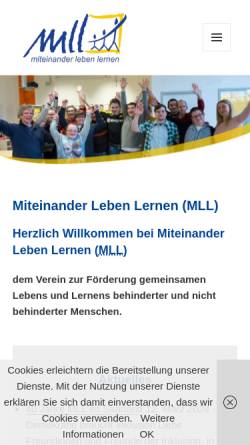 Vorschau der mobilen Webseite www.mll-saar.de, MLL Miteinander Leben Lernen e.V.