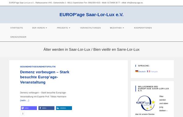 Vorschau von www.europ-age.eu, Verein Altenwerk und Altenkultur e.V. Europ'Age