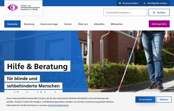 Vorschau von www.bsv-nordrhein.de, Blinden- und Sehbehindertenverband Nordrhein e.V. (BSVN)