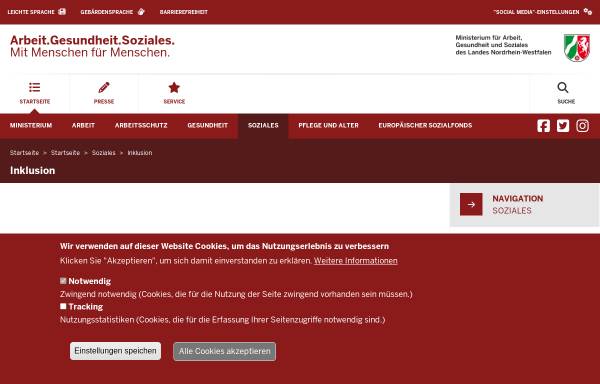 Vorschau von www.lebenmitbehinderungen.nrw.de, Leben mit Behinderungen in NRW