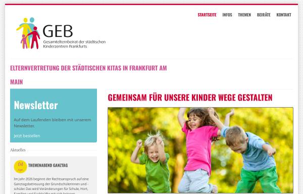 Vorschau von www.geb-frankfurt.de, Gesamtelternbeirat der Tageseinrichtungen für Kinder