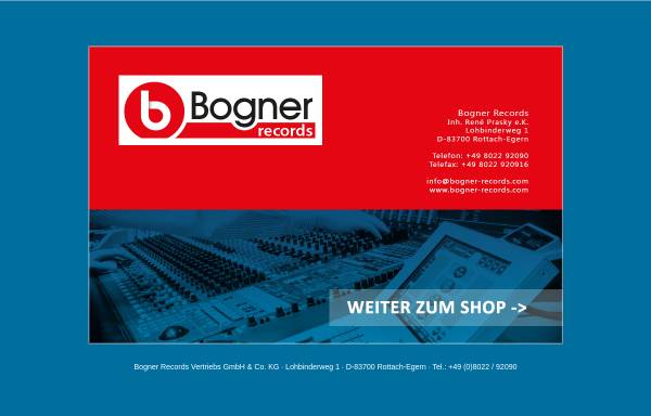 Vorschau von www.bogner-records.com, Bogner Records