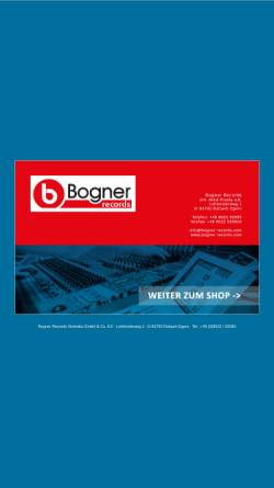 Vorschau der mobilen Webseite www.bogner-records.com, Bogner Records
