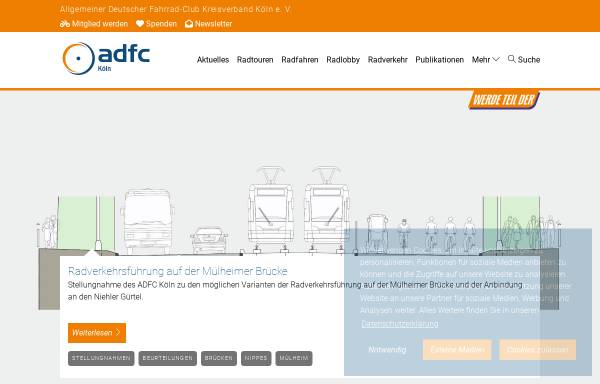 Vorschau von www.adfc-koeln.de, ADFC, Kreisverband Köln und Umgebung e.V.