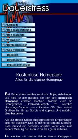 Vorschau der mobilen Webseite www.dauerstress.de, Dauerstress