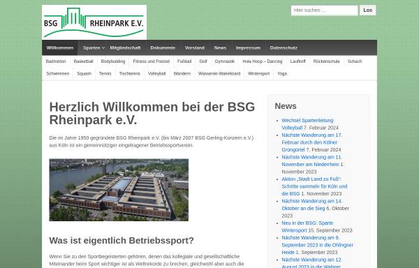 Vorschau von www.bsg-rheinpark.de, BSG Rheinpark e.V.