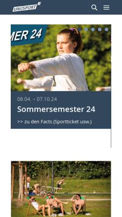 Vorschau der mobilen Webseite www.campussport-koeln.de, Campussport Köln