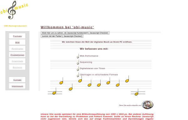 Vorschau von www.obi-music.de, Digitale Musik