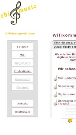 Vorschau der mobilen Webseite www.obi-music.de, Digitale Musik