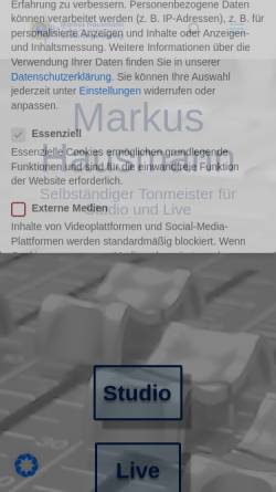 Vorschau der mobilen Webseite www.markushausmann.de, Markus Hausmann