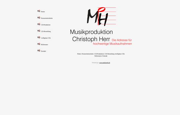 Vorschau von klassik-musikproduktion.de, Musikproduktion Christoph Herr