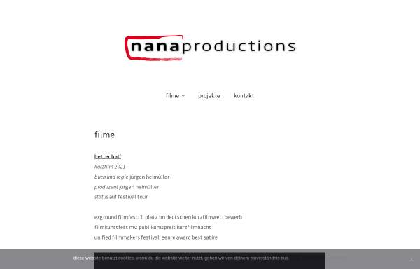 Vorschau von www.nana-media.de, Nana Productions