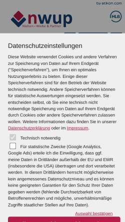 Vorschau der mobilen Webseite www.nwup.de, Nielsen Wiebe & Partner